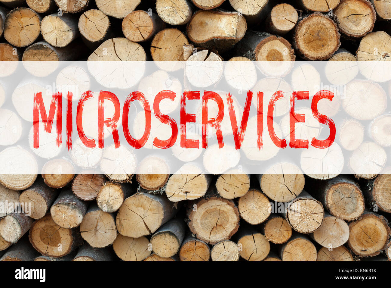 Konzeptionelle Ansage Bildunterschrift Inspiration zeigt MicroServices-Architektur Business Konzept für Micro Services auf Holzuntergrund mit Platz geschrieben Stockfoto