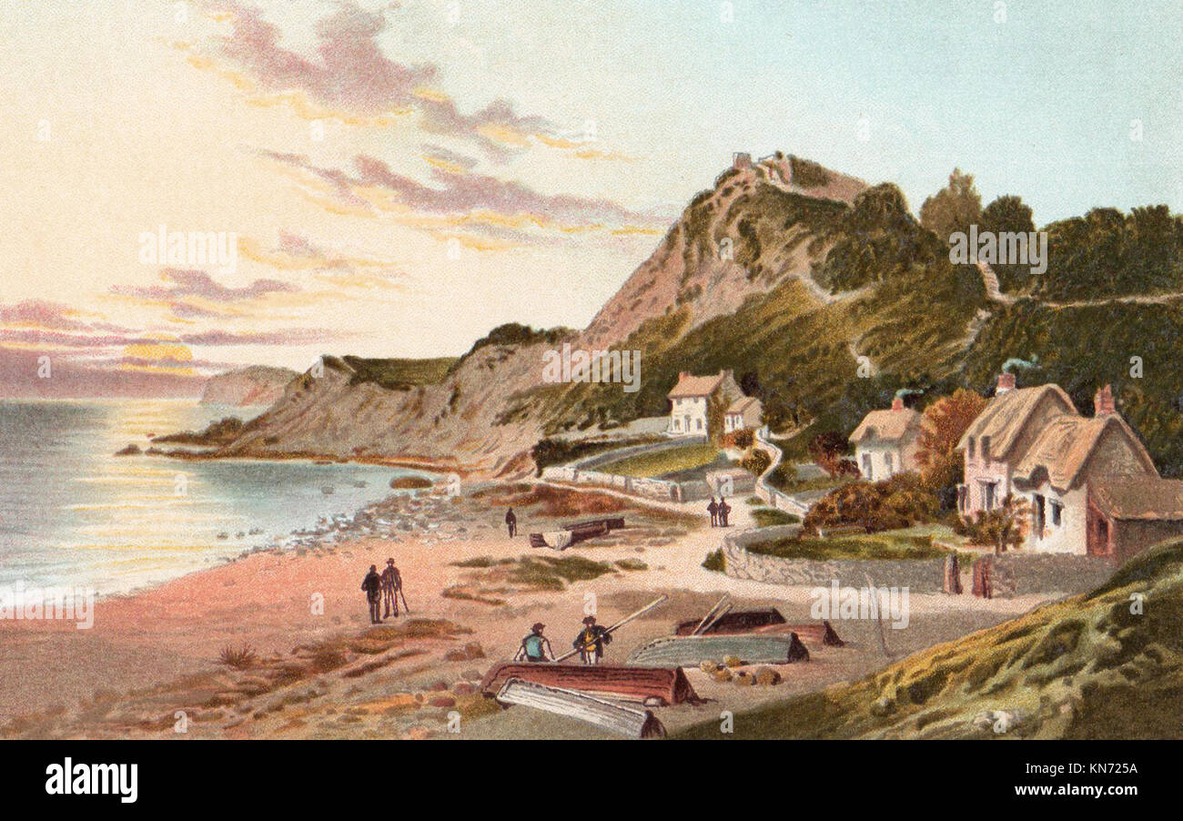 Steephill Cove, Ventnor, Isle of Wight, viktorianischen Abbildung Stockfoto