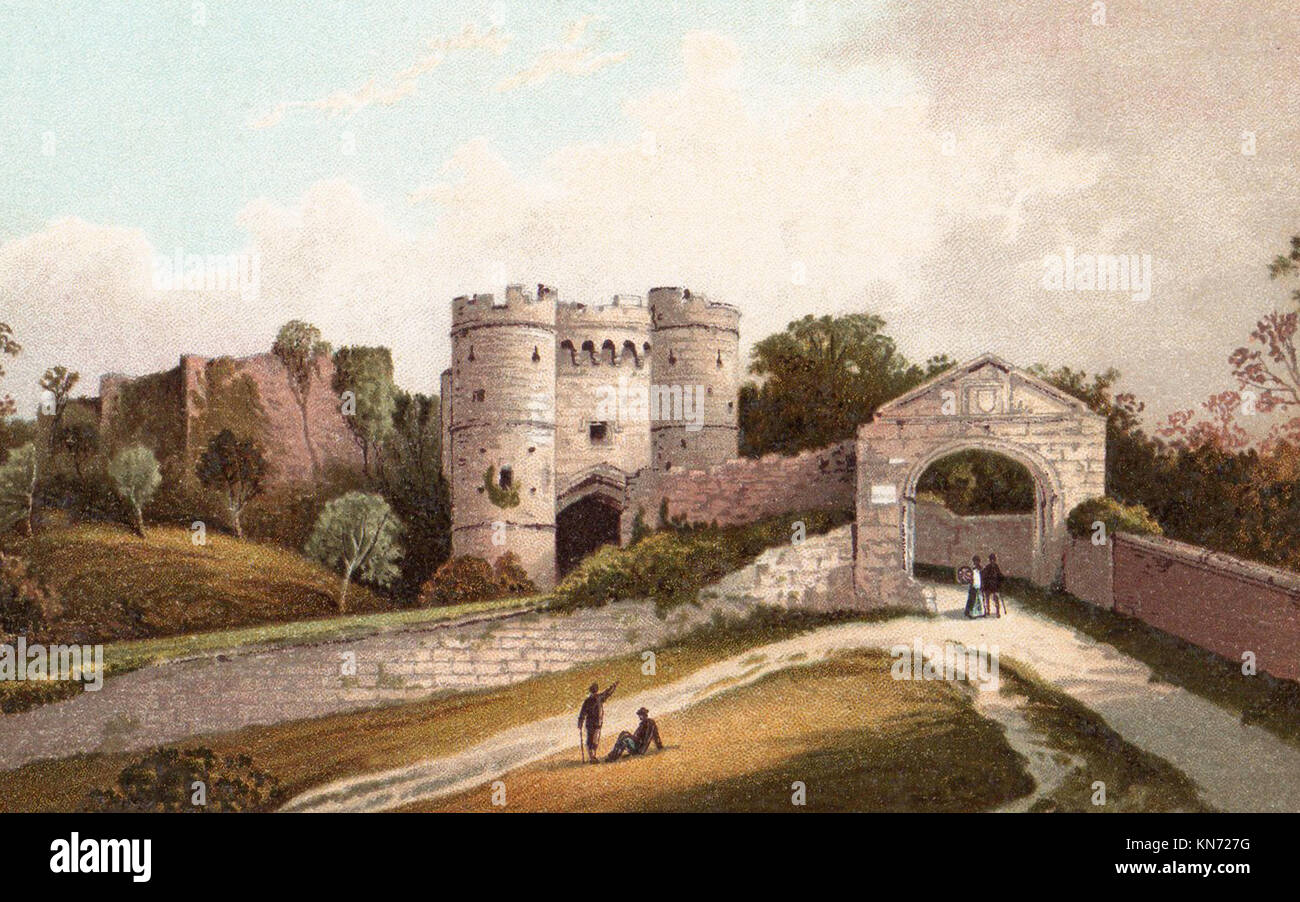 Carisbrooke Castle, Isle of Wight, viktorianischen Abbildung Stockfoto