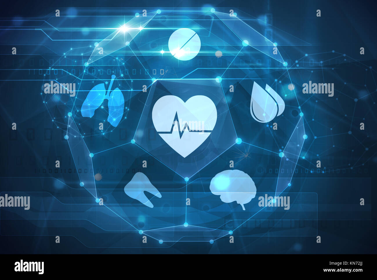 Medizinische futuristische Interface Stockfoto