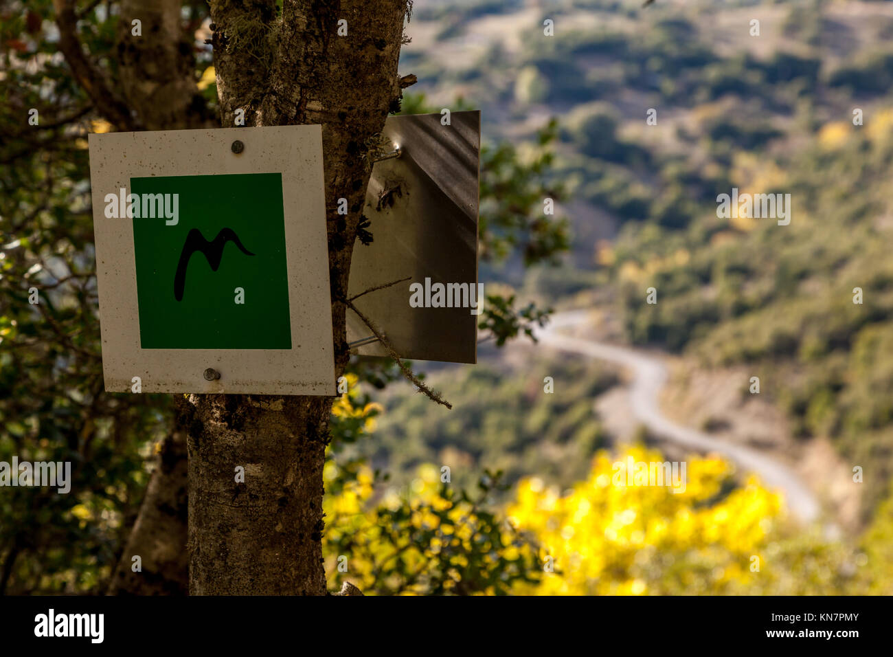 Teil der Mainalon Trail, in der Region, Peloponnes, Griechenland. Stockfoto