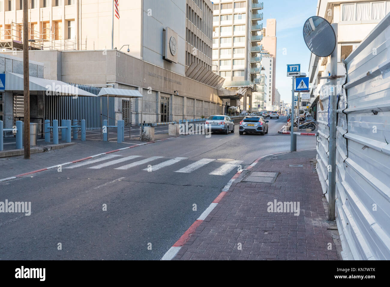 Israel, Tel Aviv-Yafo - Dezember 9, 2017: US-Botschaft in Tel Aviv Stockfoto