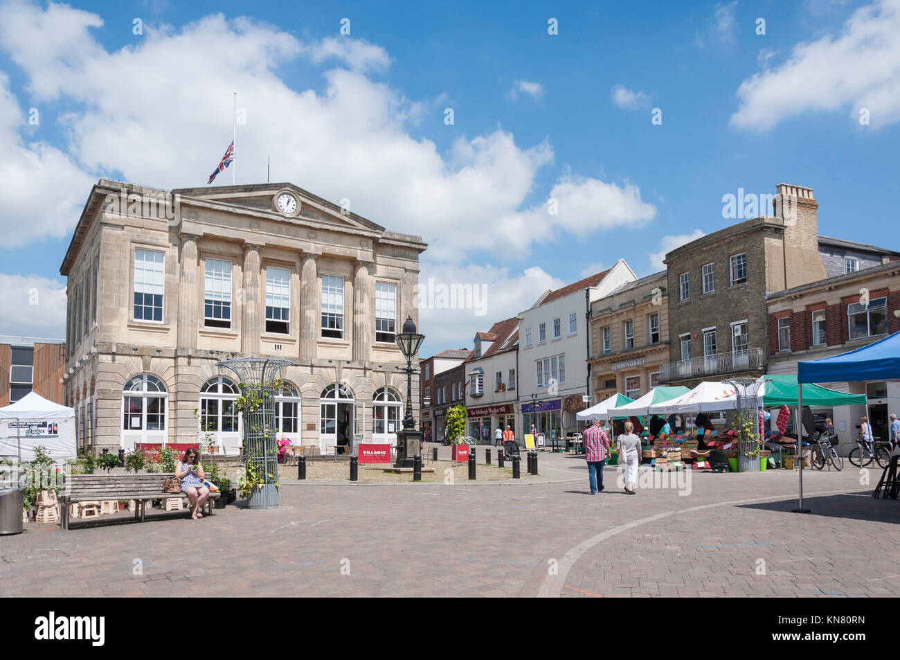 Andover Guildhall, High Street, Andover, Hampshire, England, Vereinigtes Königreich Stockfoto