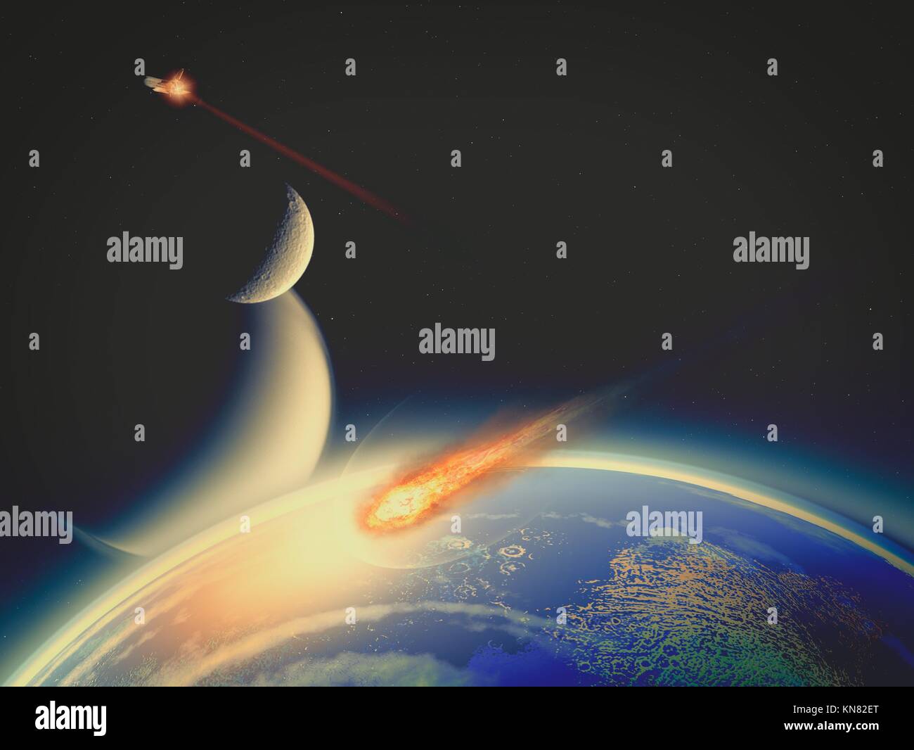 Auswirkungen aus der Tiefe, abstrakte Wissenschaft Hintergründe. NASA-Bild verwendet. Stockfoto