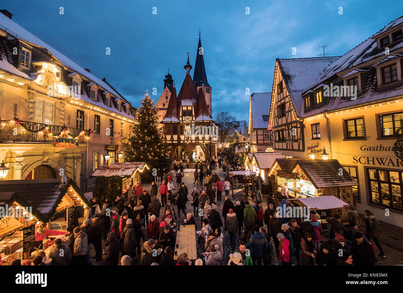 Michelstadt christmas market Fotos und Bildmaterial in hoher