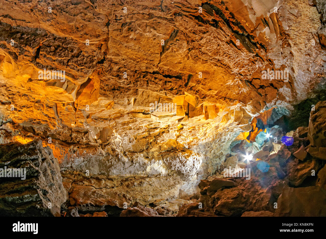 La Cueva de los Verdes, Lanzarote, Kanarische Inseln, Spanien Stockfoto