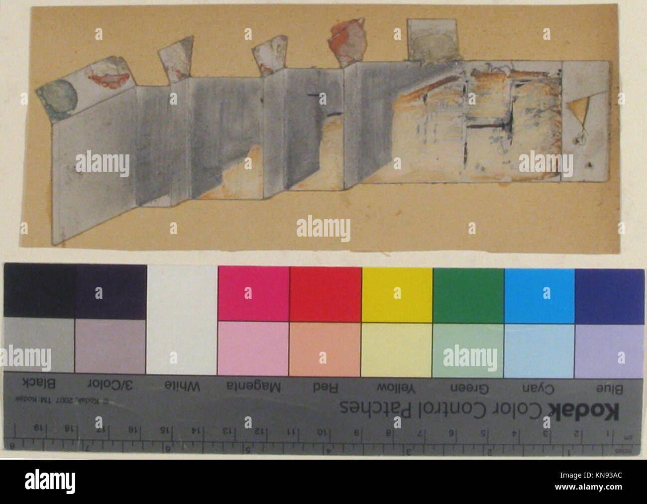 Das Bühnenbild der Opéra in Paris zeigt architektonische und künstlerische Visionen im Theater, mit detaillierten Elementen, die das Bühnenbild verbessern und kulturelle Traditionen widerspiegeln. Stockfoto