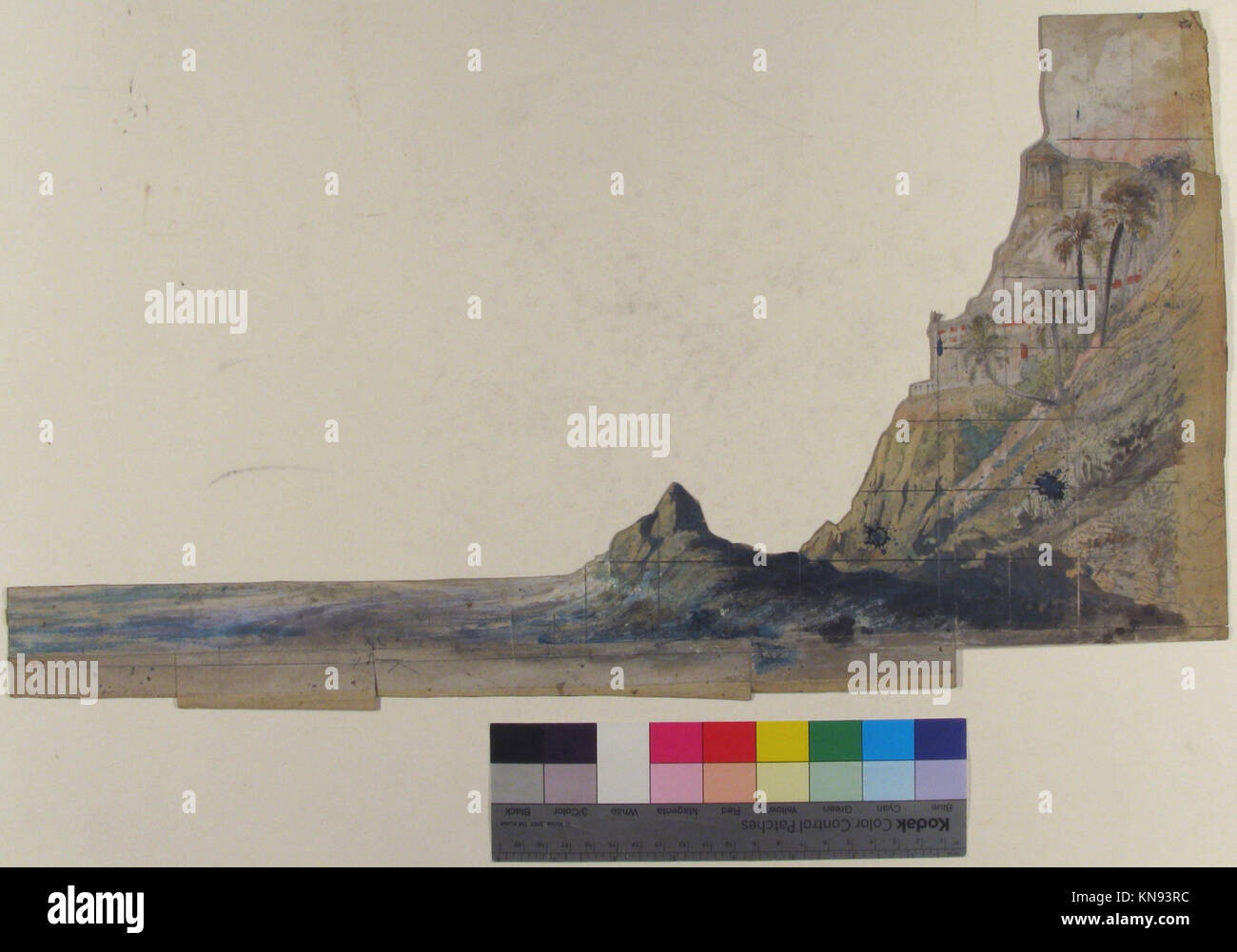 Dieses Design veranschaulicht eine Bühne an der Pariser Opéra und unterstreicht die künstlerische Vision und die theatralische Kreativität der Opernproduktion. Stockfoto