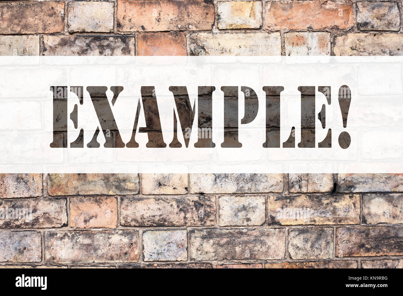 Konzeptionelle Ansage Bildunterschrift inspiration Beispiel angezeigt. Business Konzept für Instanz Abbildung Paradigma zum Beispiel Geschrieben am Alten bric Stockfoto