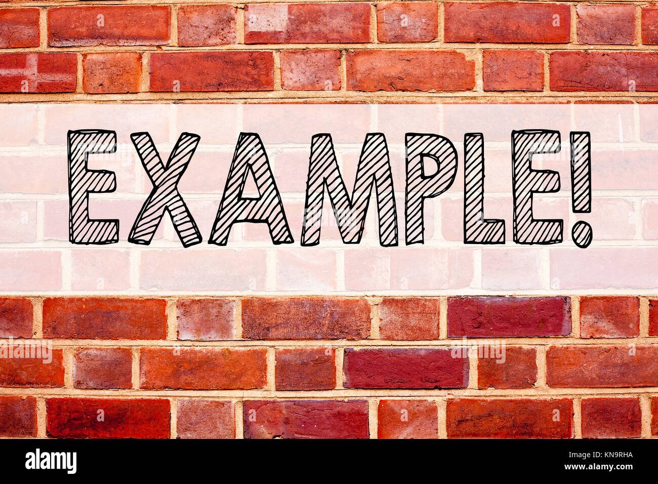 Konzeptionelle Ansage Bildunterschrift inspiration Beispiel angezeigt. Business Konzept für Instanz Abbildung Paradigma zum Beispiel Geschrieben am Alten bric Stockfoto