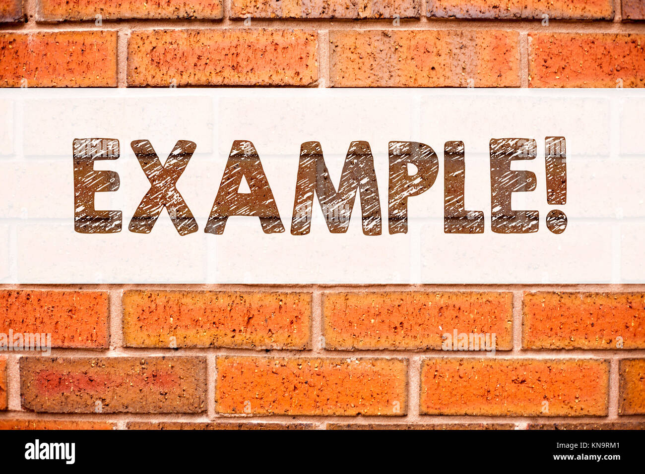 Konzeptionelle Ansage Bildunterschrift inspiration Beispiel angezeigt. Business Konzept für Instanz Abbildung Paradigma zum Beispiel Geschrieben am Alten bric Stockfoto