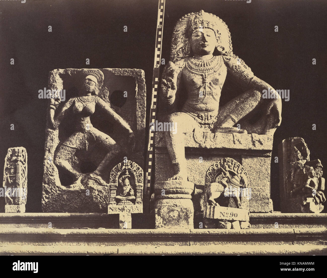 Elliot Marbles und andere Skulpturen aus dem Central Museum Madras- Gruppe 26 TRAF 3559-051 266450 Stockfoto