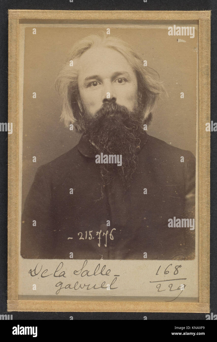 Das Porträt von Gabriel de la Salle aus Nantes spiegelt seine formale Position als Publizist im Jahr 1894 und seine soziale Identität in Frankreich wider. Stockfoto