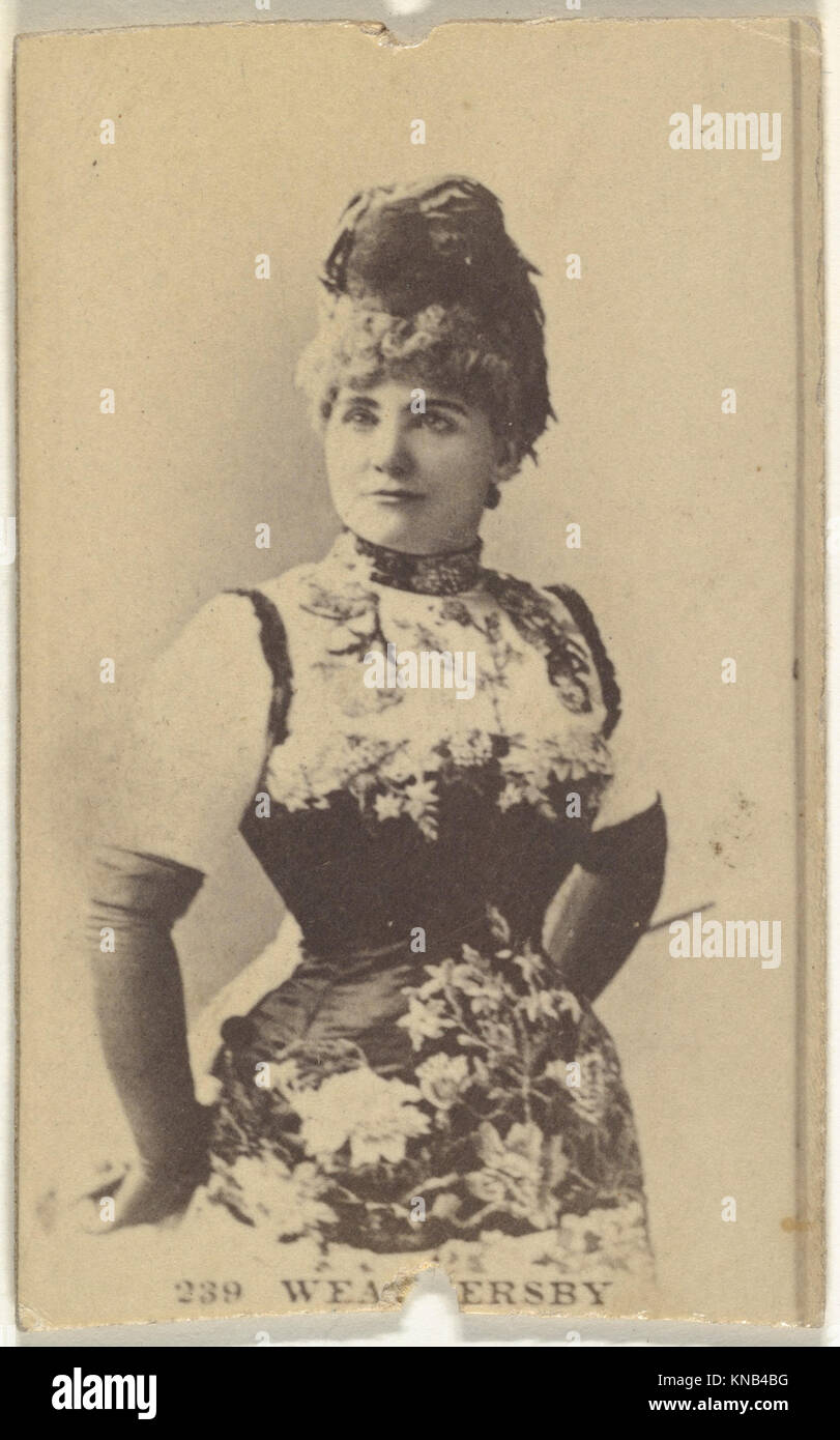 Card Nummer 239, Miss Weathersby, von den Schauspielern und Schauspielerinnen Serie (N 145-7) durch Herzog Söhne & Co. erteilt Herzog Zigaretten MET DP 840581 648668 zu fördern. Stockfoto