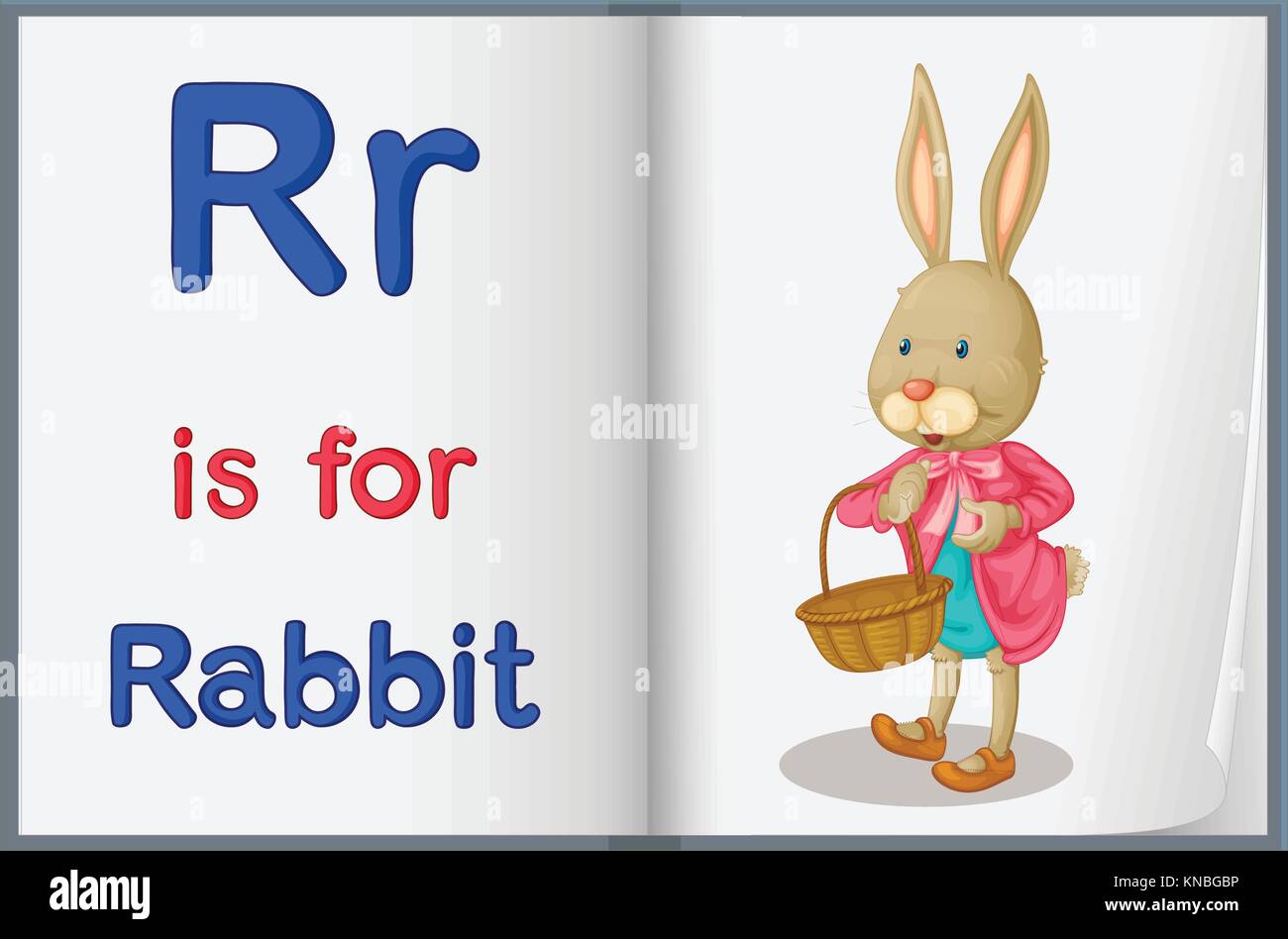 Alphabet Arbeitsblatt für den Buchstaben R Stock-Vektorgrafik - Alamy