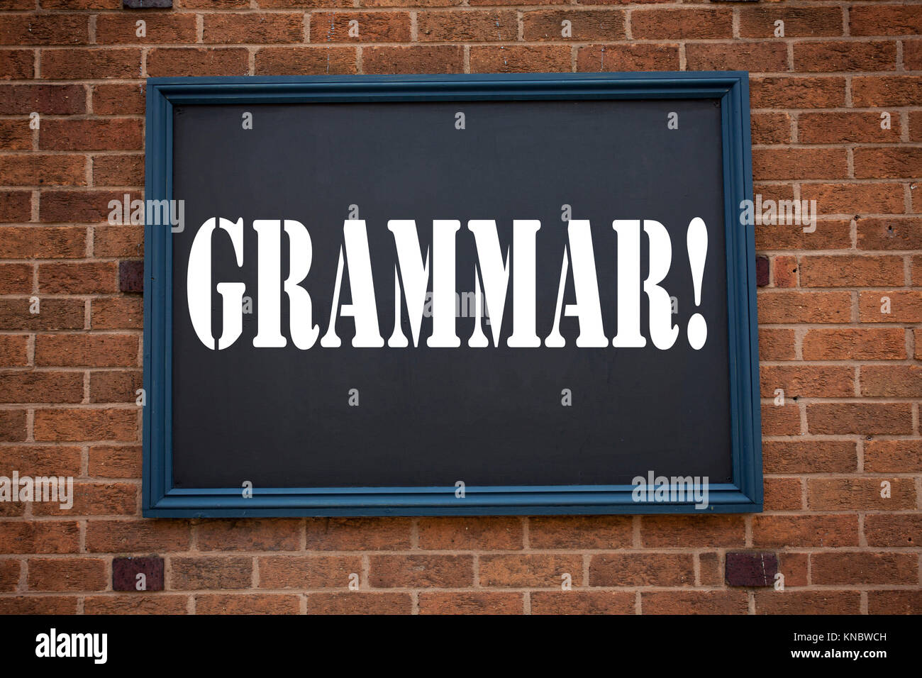 Konzeptionelle Hand schreiben Bildunterschrift angezeigt Ansage Grammatik. Business Konzept für die grundlegenden Regeln der Syntax grammatische Sprache auf P. Stockfoto