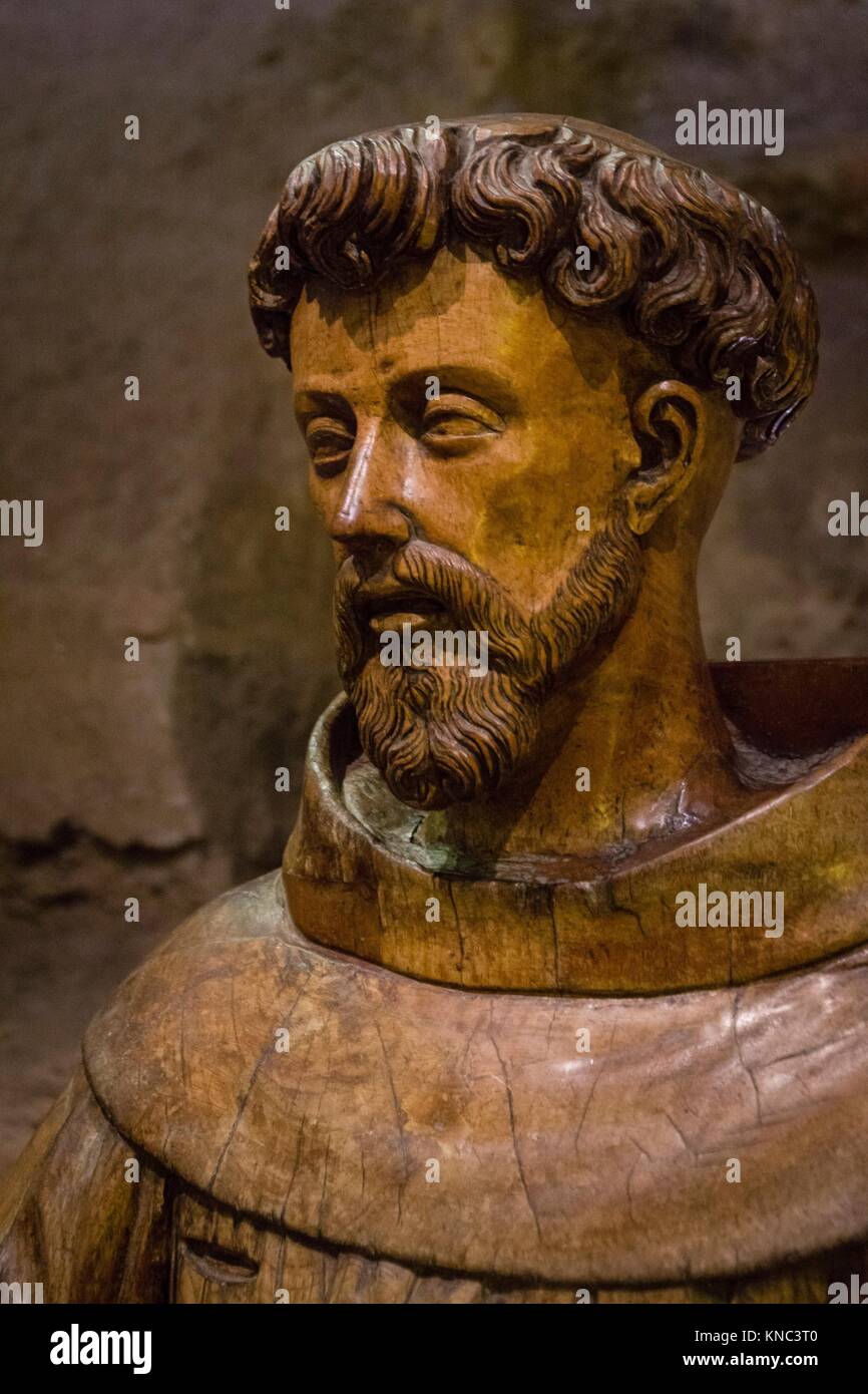 San Francisco de Paula, Talla de Madera, encarnada y policromada, Siglo