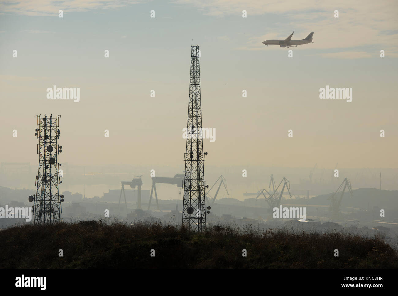 Basisstationen und Stoffen Stockfoto