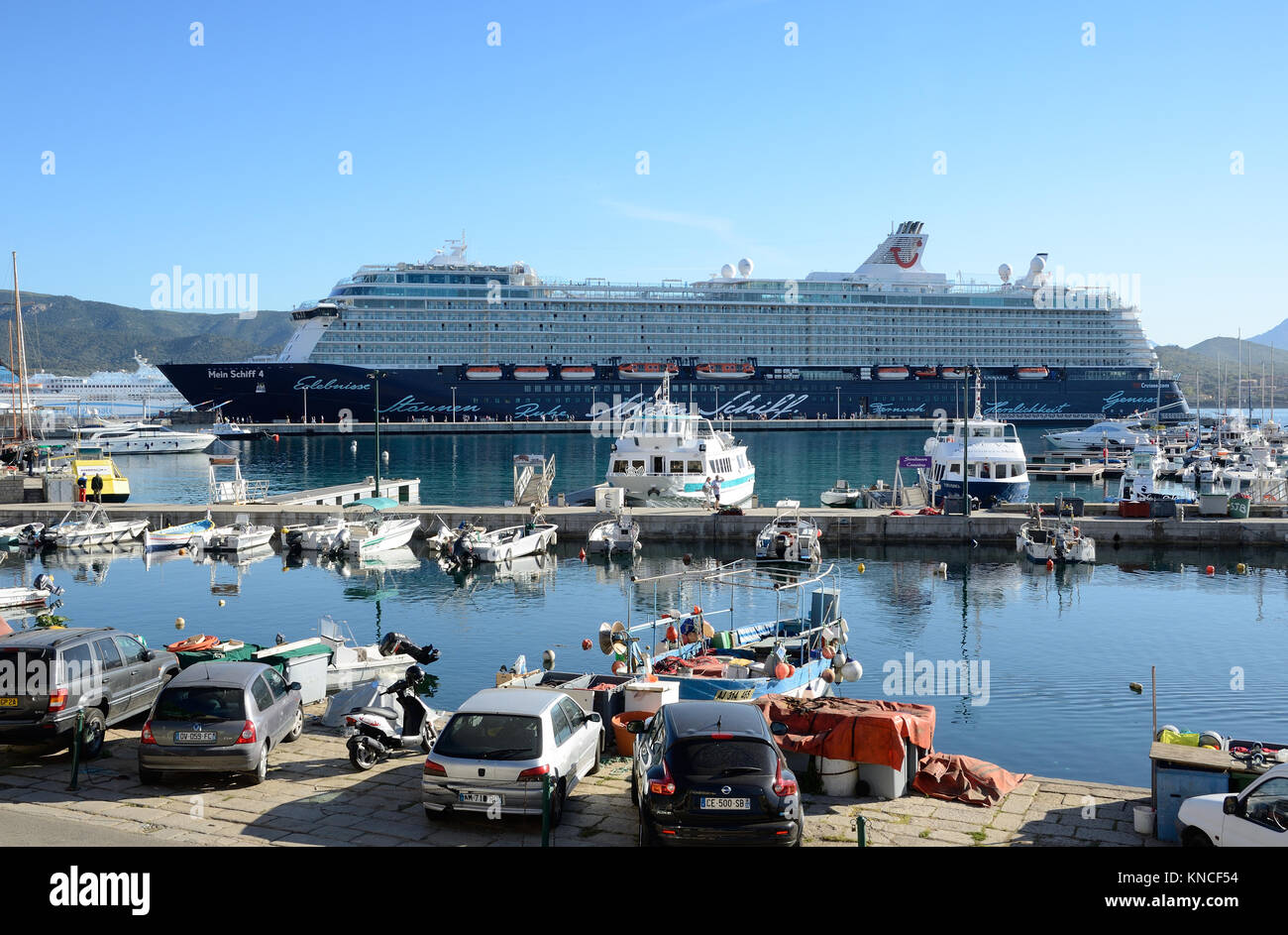 Der Hafen von Ajaccio Stockfoto