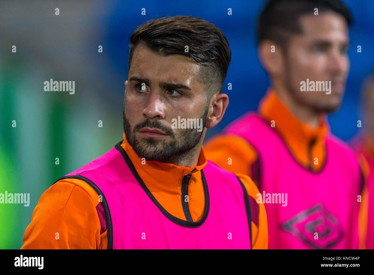 9.12.17 Fußball Aleague Brisbane Roar V Wellington Phoenix Cbus Stadium, Gold Coast 0:0-Unentschieden. In der Aufwärmphase Petros Skapetis Stockfoto