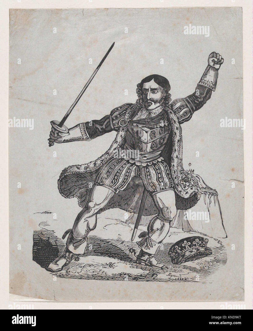Das Porträt von Edmund Kean als Richard III. Zeigt seinen dramatischen Ausdruck und seine theatralische Präsenz und unterstreicht sein Können und seine Beherrschung bei der Darstellung komplexer Shakespeare-Charaktere. Stockfoto
