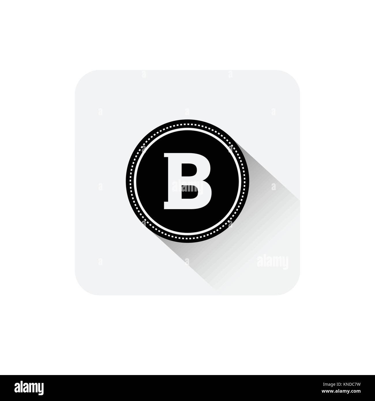 Bitcoin Symbol moderner Web Geld digitale Währung Logo Konzept Stock Vektor