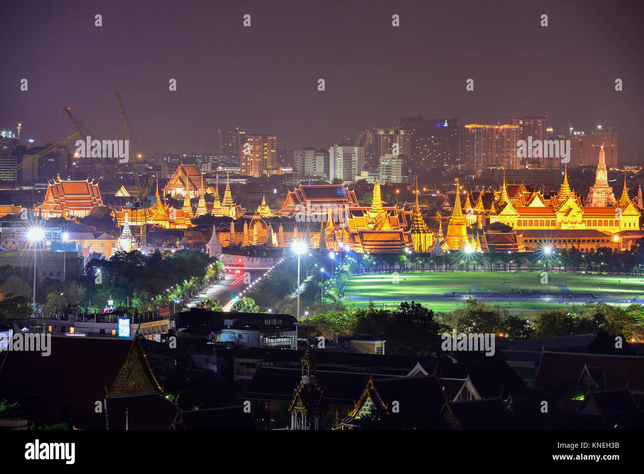 Stadtbild bei Nacht, Bangkok, Thailand Stockfoto