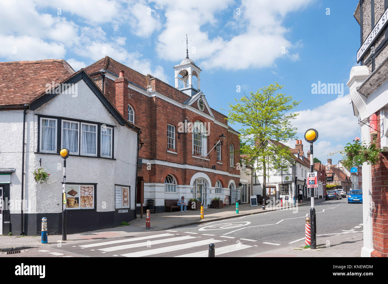 Whitchurch Rathaus, Newbury Street, Whitchurch, Hampshire, England, Vereinigtes Königreich Stockfoto