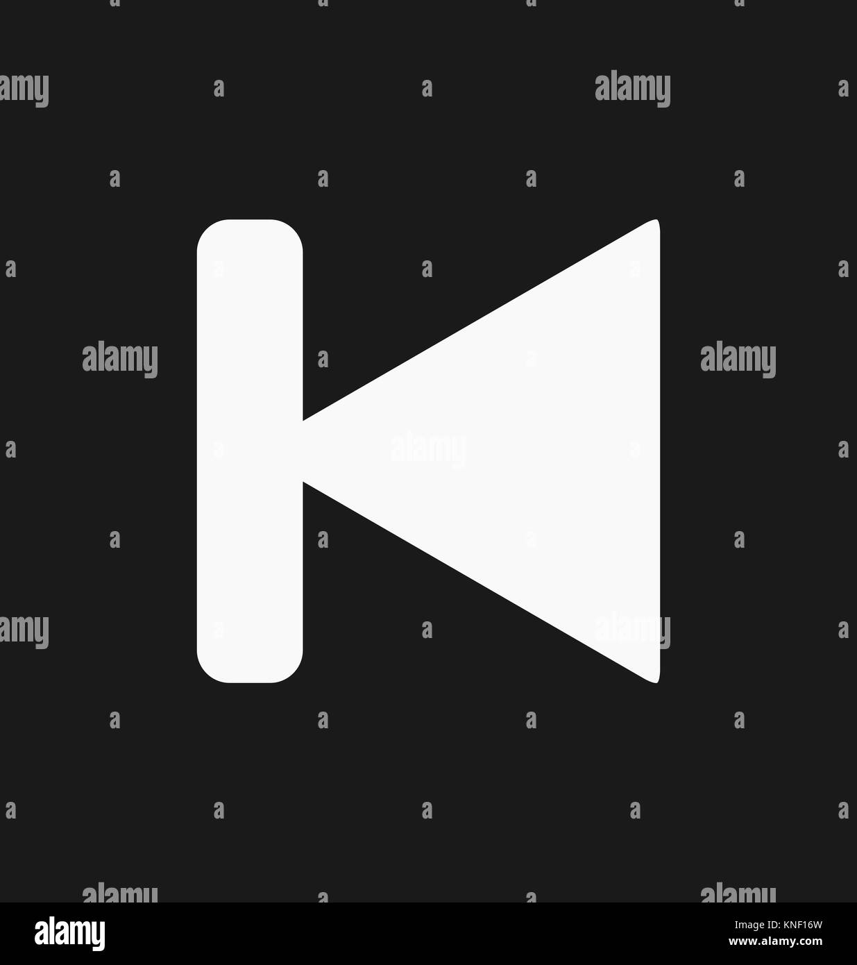Media Player Taste Zurück Stock Vektor