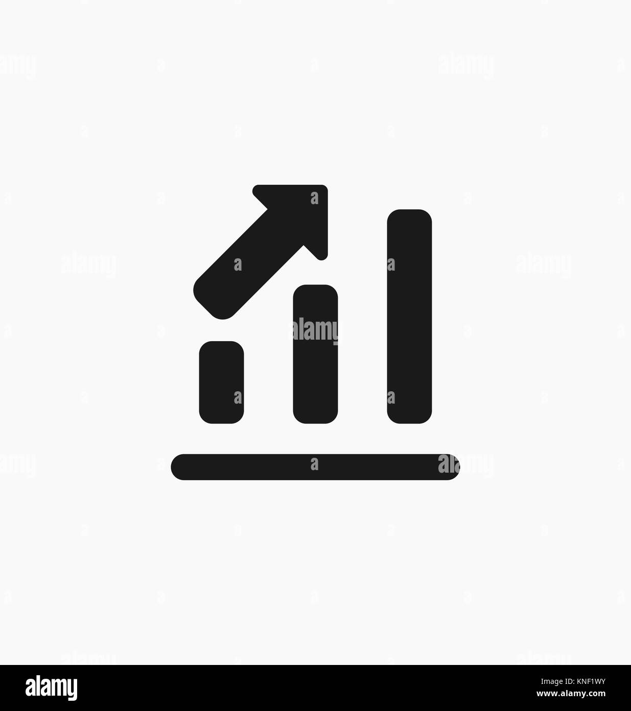 Chart Symbol bar Symbol für Web site Design, Logo, App, UI. Vector Illustration. Stock Vektor