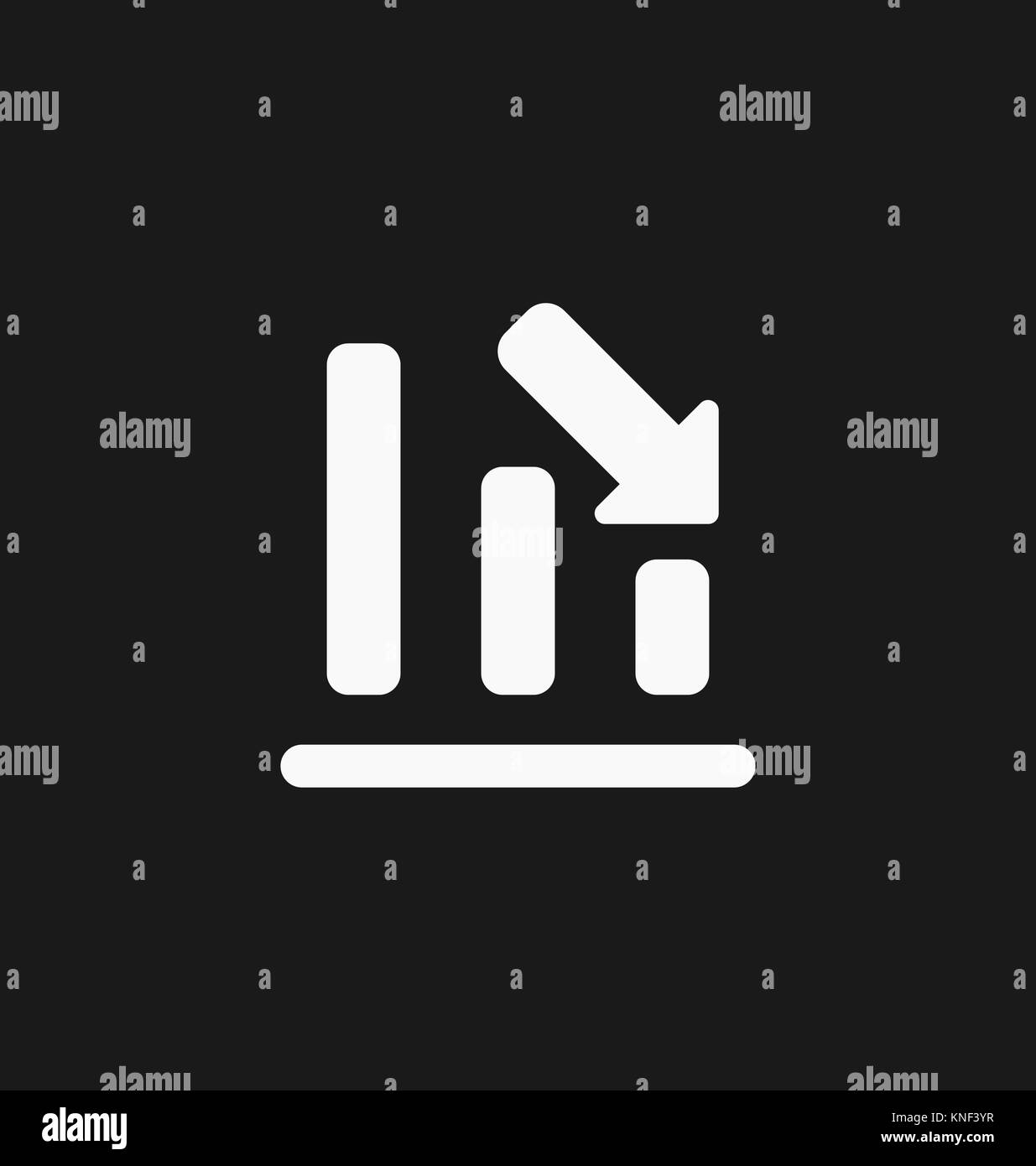 Chart Symbol bar Symbol für Web site Design, Logo, App, UI. Vector Illustration. Stock Vektor