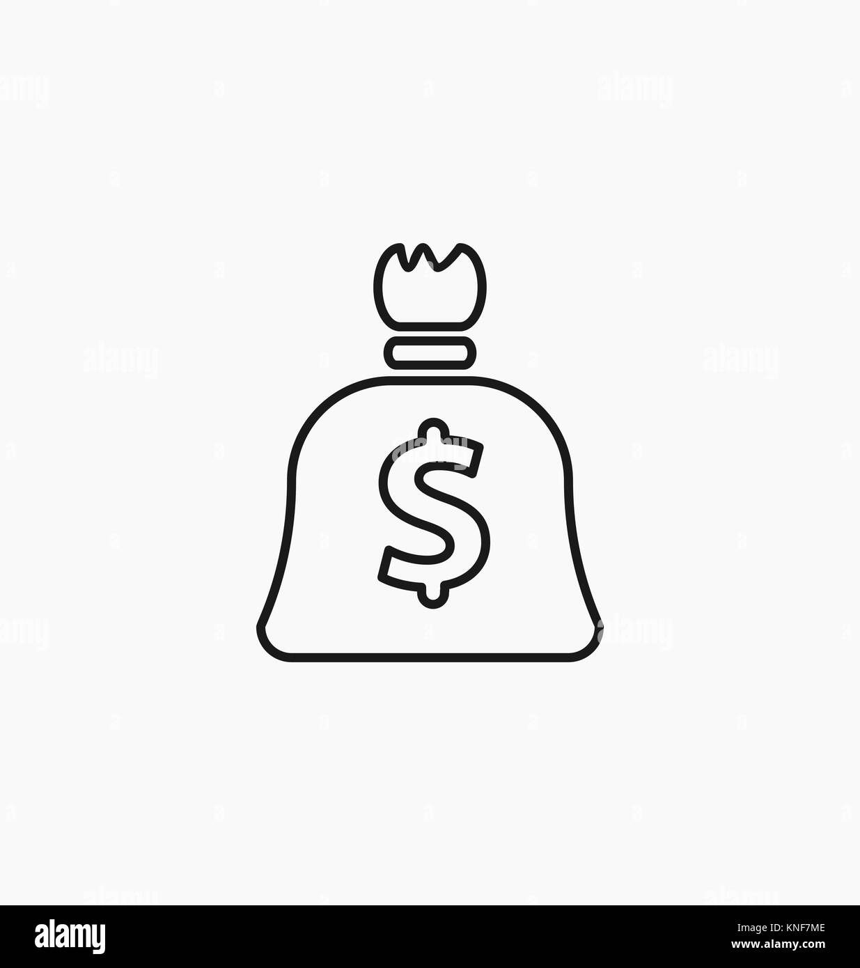 Dollarzeichen. USD Währung Symbol vektor Illustration. Stock Vektor