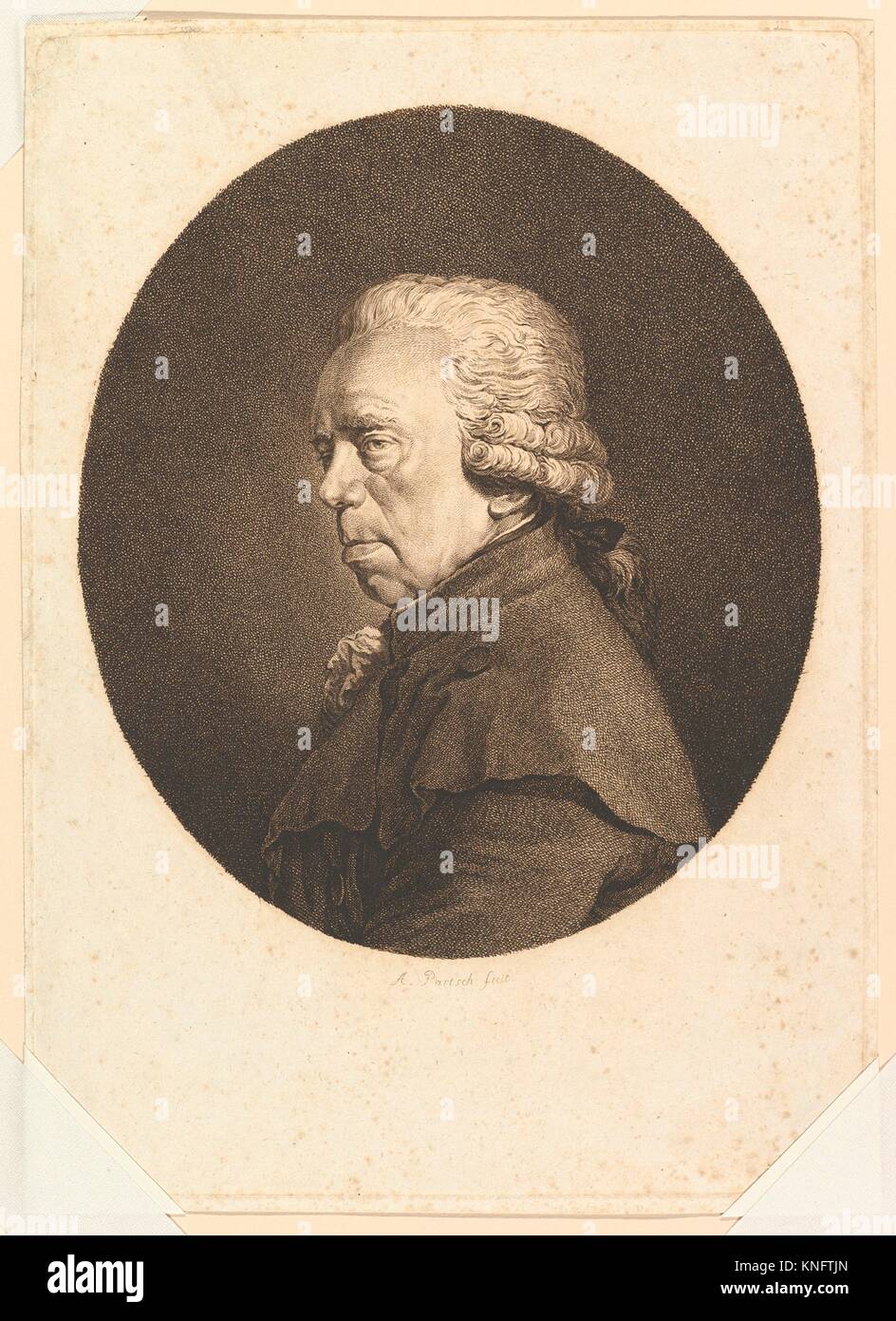 Portrait von Johann Christian Brand. Artist: Adam von Bartsch (Österreichische, Wien 1757-1821 Wien); Sitter: Porträt von Johann Christian Brand (Deutsch, Stockfoto