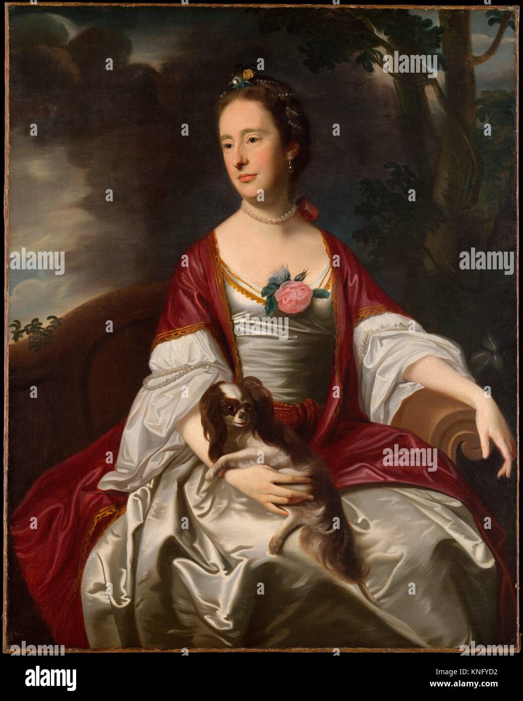 Frau Jerathmael Bowers. Artist: John Singleton Copley (Amerikanische, Boston, Massachusetts 1738-1815, London); Datum: Ca. 1763; Medium: Öl auf Leinwand; Stockfoto