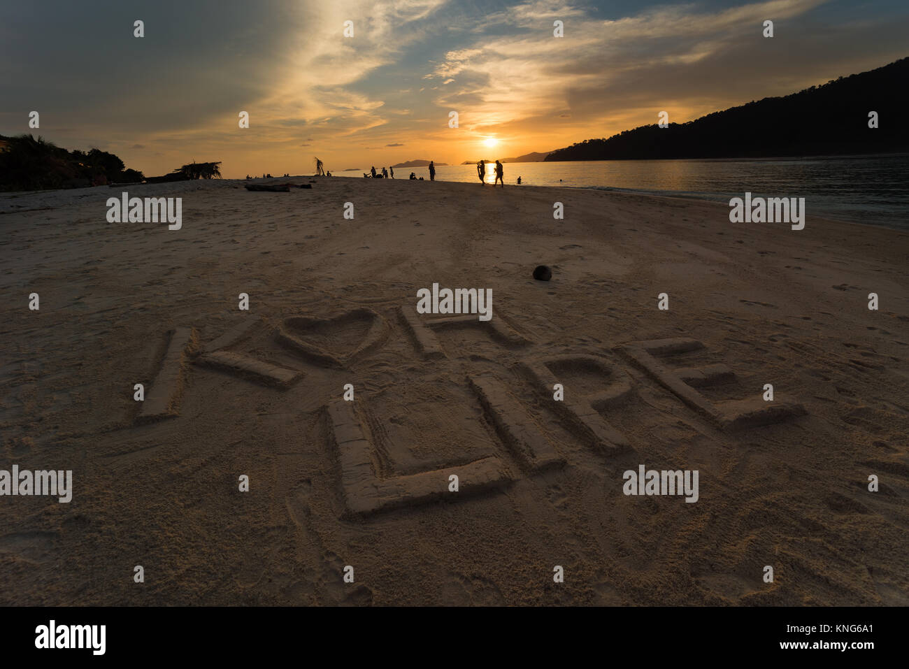 Ko Lipe Insel - Sunset Beach - Thailand Stockfoto