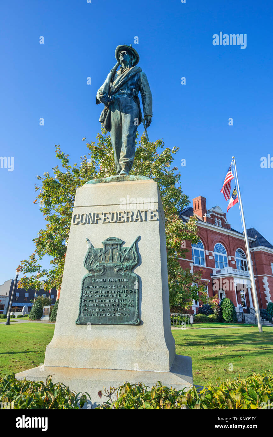 Bürgerkrieg Konföderierte Soldat Statue gewidmet, die Konföderation ...