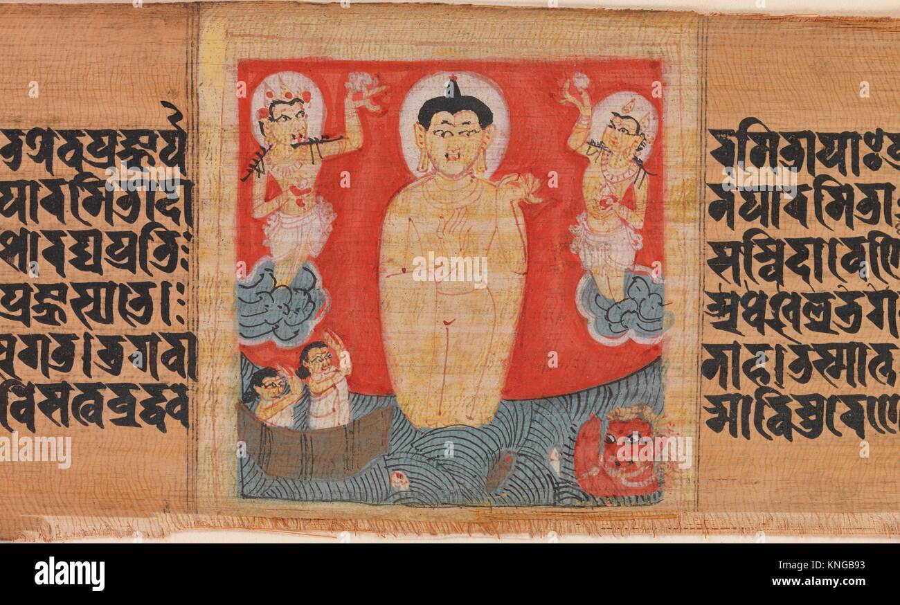 Buddha geben Sicherheit (abhayananda) für Seefahrer, Blatt von einem