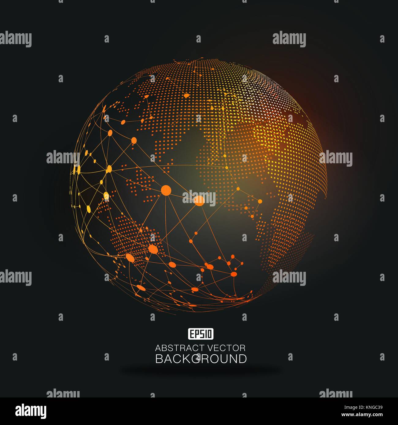 Welt Karte Punkt, Linie, Zusammensetzung, die für die globalen, Netzwerkverbindung, internationale Bedeutung. Stock Vektor