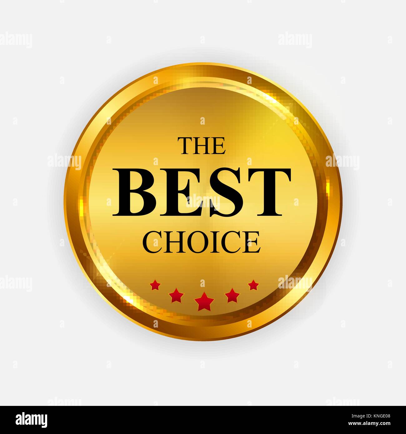 Gold Label die beste Wahl. Vector Illustration Stock Vektor