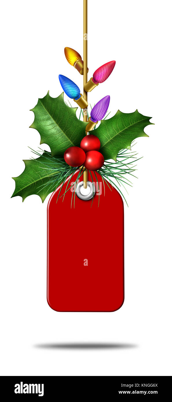 Weihnachten Urlaub Preis Verkauf als weihnachtsgeschäft Verkaufsaktion Symbol als Boxing Day oder neues Jahr speziellen Rabatt. Stockfoto