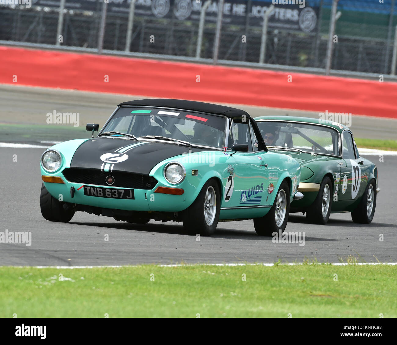 Ian Jacobs, FIAT 124 Spider, historischen Sport Straße, HSCC, Silverstone International Trophy, Silverstone historische Festival "Meeting, 20. Mai 2017, Chris Stockfoto