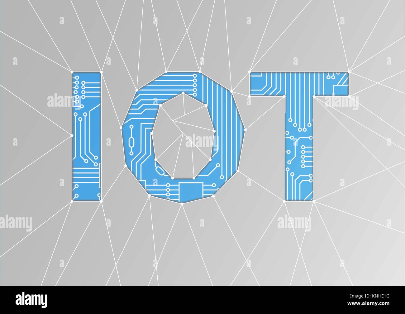 IOT Text als Vektor Illustration. Internet der Dinge konzeptionellen Hintergrund Stock Vektor