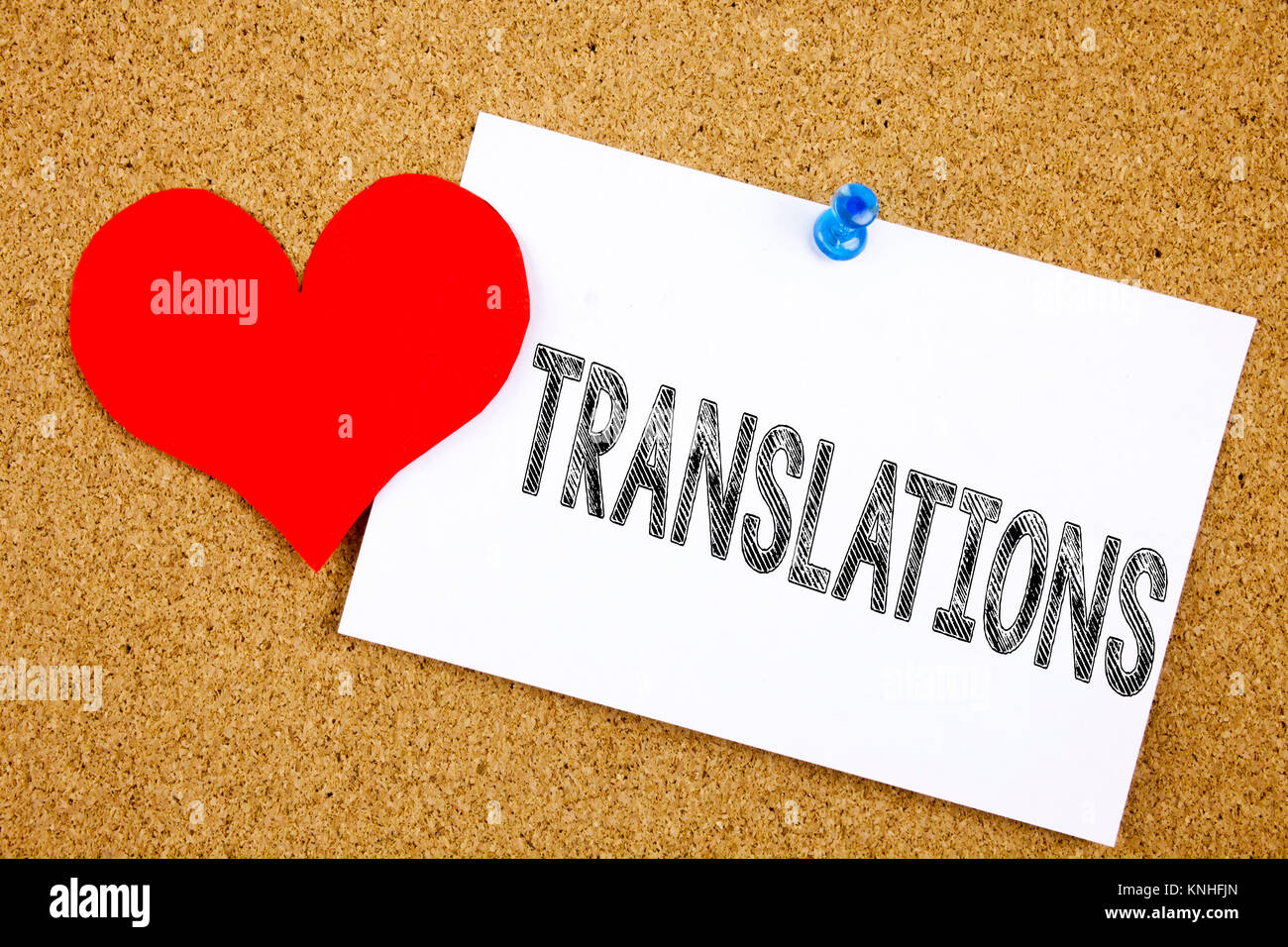 Konzeptionelle Hand schreiben Bildunterschrift inspiration Übersicht Übersetzungen Konzept für Übersetzen Erklären plädieren Buch Sprache und Liebe auf klebrige geschrieben Keine Stockfoto