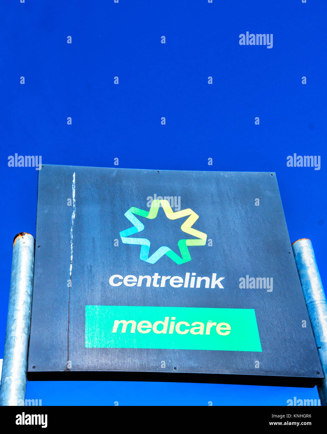 Centrelink und Medicare Zeichen, Australien Stockfoto