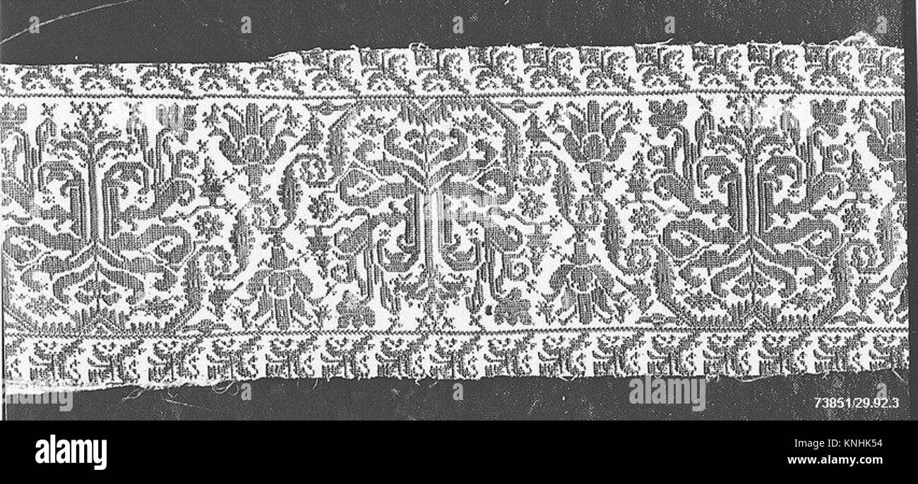 Diese Grenze aus MET 73851 stellt eine Illustration dar, die visuellen und historischen Kontext in redaktionellen oder pädagogischen Materialien bereitstellt. Stockfoto