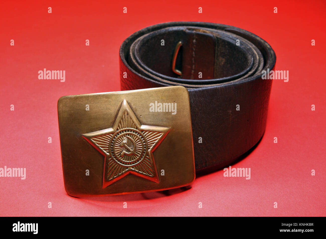 Gürtel Leder strap Soldaten der sowjetischen Armee Stockfoto