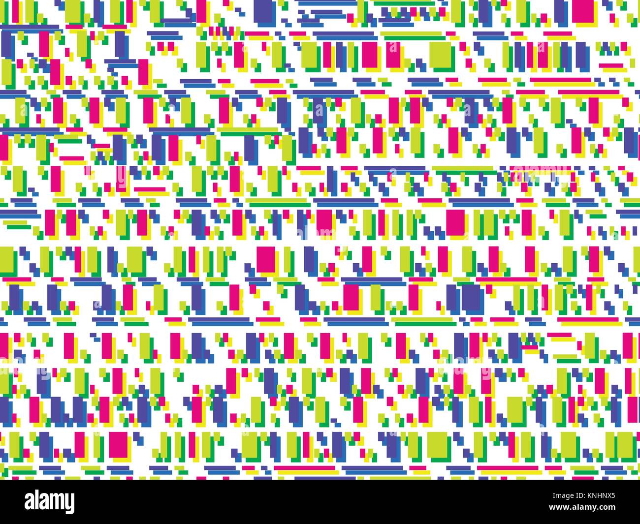Glitch nahtlose Muster. Signal Error pixel Mosaik. Bunter Hintergrund. Vector Illustration Stock Vektor