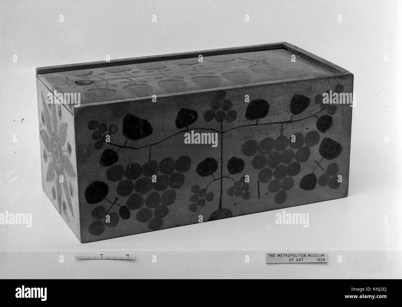 Candle Box, amerikanisch, Made in Pennsylvania, USA, 1800-1830, Mittel: Weiße Kiefer Stockfoto