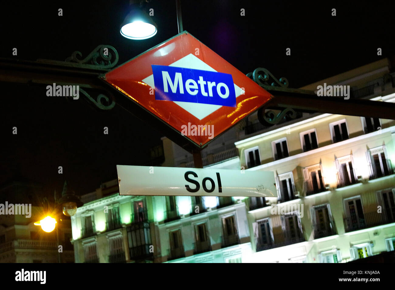 Puerta del Sol, Madrids. Stockfoto