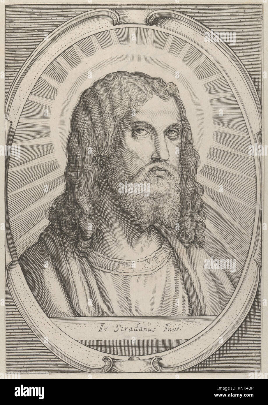 Nach Jan van der Straet namens Stradanus, Niederlande, Brügge 1523-1605 Florenz, Christus, Gravur Stockfoto